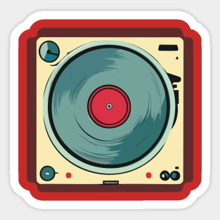 Turntable - Vintage Audio LP Vinyl Record Player design 3 Sticker